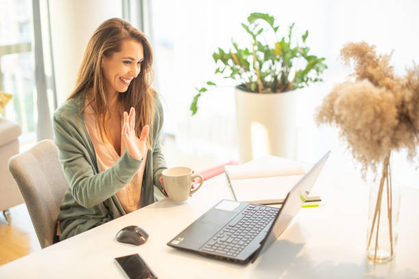 istock Young businesswoman working from 1401316307