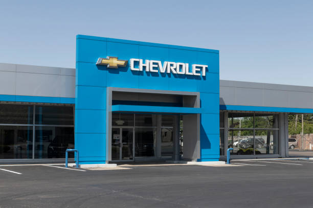 Chevrolet Car and SUV Dealership. Chevy is a division of General Motors and makes the Silverado, Traverse and Equinox. Marion - Circa June 2022: Chevrolet Car and SUV Dealership. Chevy is a division of General Motors and makes the Silverado, Traverse and Equinox. chevrolet silverado stock pictures, royalty-free photos & images