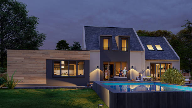 istock New traditional house at dusk 1401321659