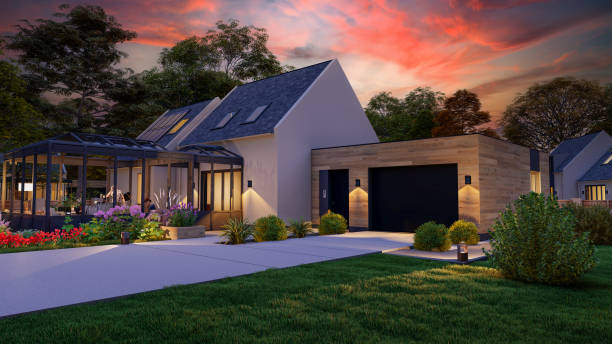 istock New traditional house at dusk 1401321707