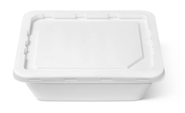istock Styrofoam food container with plastic lid isolated on white 1401324765