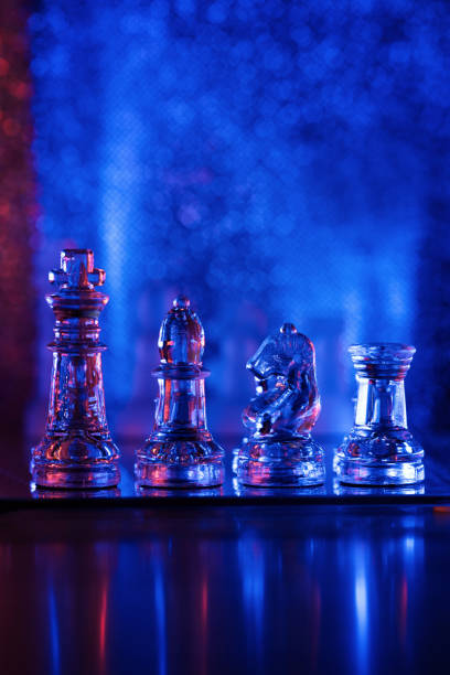 istock Glass transparent chess background 1401324823