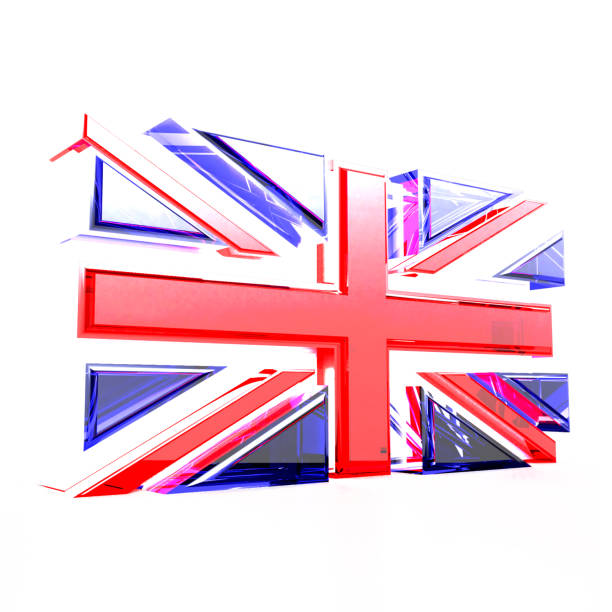 UK flag planted on a globe, symbolizing national pride and global presence.