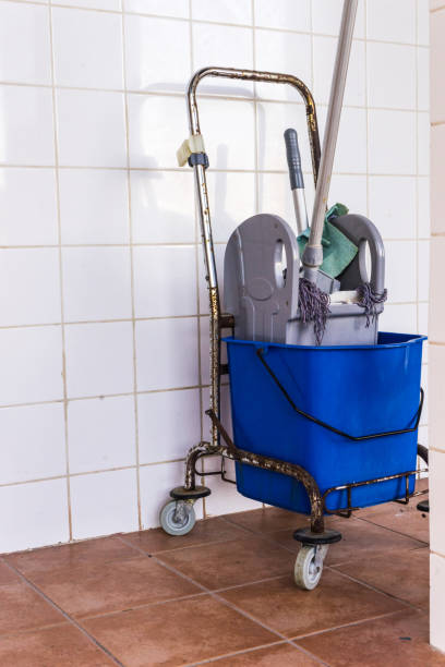 istock Trolley with bucket and mop 1401332755