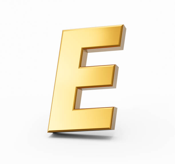 istock Golden alphabet E on white isolated background 3D Golden Letters numbers 3d Illustration 1401338819