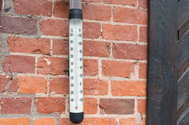 Free Stock Photo of Thermometer Mounted on Brick Building | Download ...