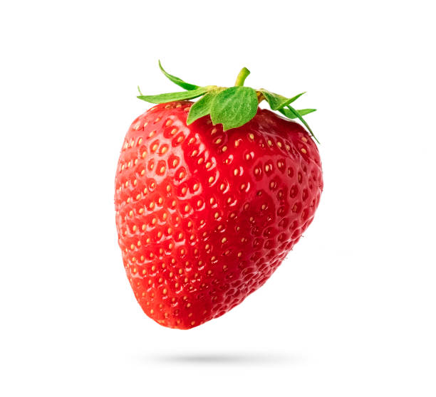 istock Beautiful, ripe strawberries on a white background. Fresh berry 1401342523