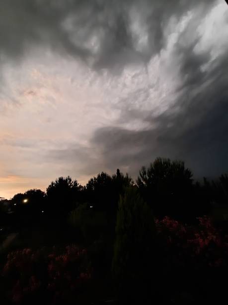 istock Cloudy sky at sunset/ rain and cloudy sky 1401345147