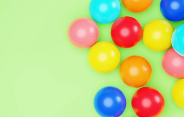 istock 3D image of a simple and cute color ball 1401345922