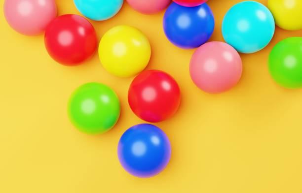 istock 3D image of a simple and cute color ball 1401345936