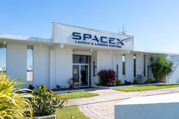 Cape Canaveral, Fl, USA -  January, 15, 2022: SpaceX Launch and Landing Control Center in Cape Canaveral, Fl, USA. SpaceX (Space Exploration Technologies Corp.) is an American aerospace manufacturer.