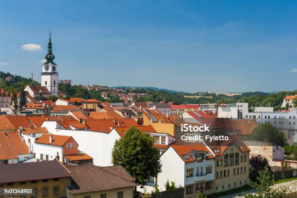 Trebic Town In The Czech Republic Seen From Above Stock Photo - Download Image Now - Above, Architecture, Building Exterior