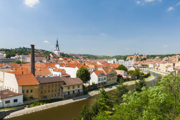 istock Trebic town in the Czech Republic seen from above 1401348989