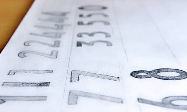 istock Hand drawn numbers on paper 1401350867