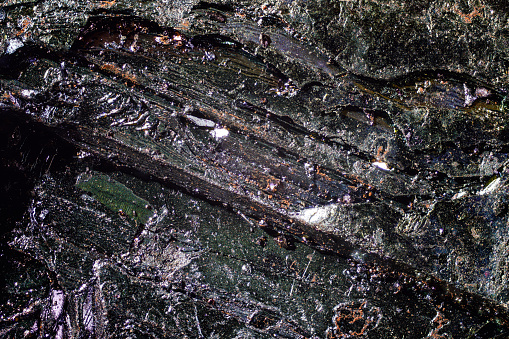 Macro mineral stone Quartz Hedenbergite Prase on ilvite on a white background close-up