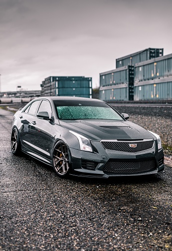Seattle, WA, USA\n10/2/2021\nCadillac CTS V Sedan parked in a parking lot for a photo shoot