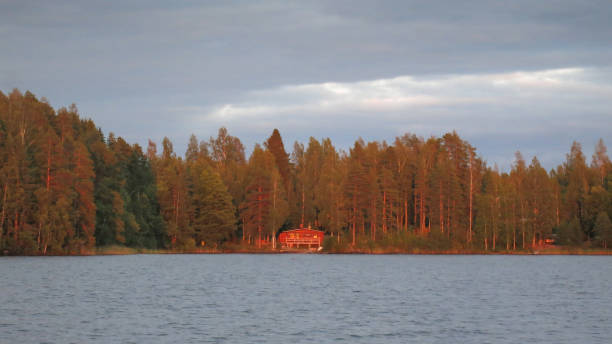 Finland lake nature beautiful sunset