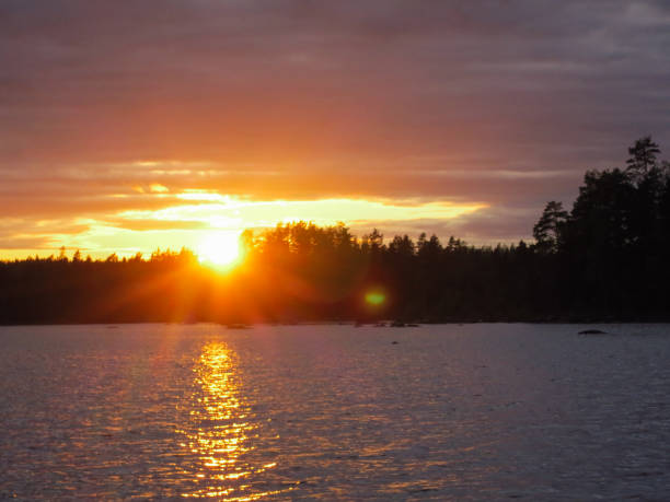 istock Finland lake nature beautiful sunset 1401358847