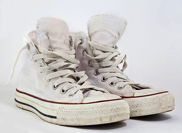 Pair of old white All star sneakers