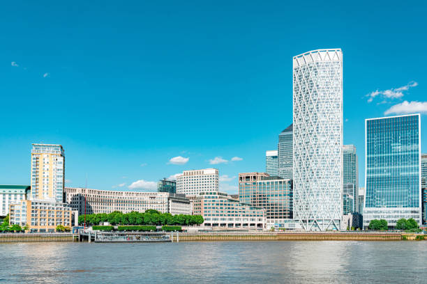Canary Wharf Skyline view from Greenwich, England