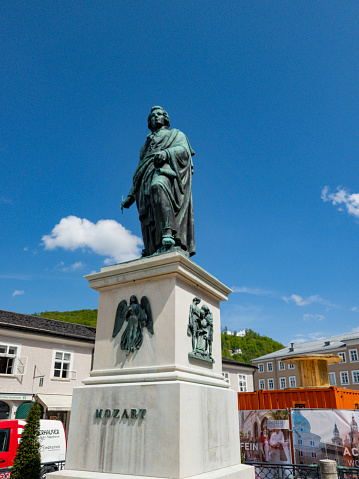 Statue of king Christian 10 on Esbjerg mainsquare, Denmark