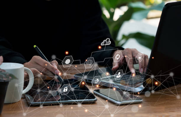 istock A businesswoman works on digital tablet, with an electronic document, folder, and file icon on the virtual screen, cloud computing.E-document, database directory, and paperless office idea 1401361475