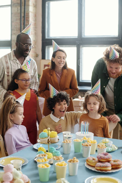 istock Boy celebrating birthday with friends 1401364119
