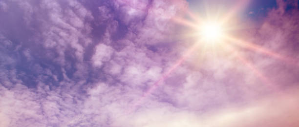 istock Fantastically beautiful sky in lilac tones 1401364898