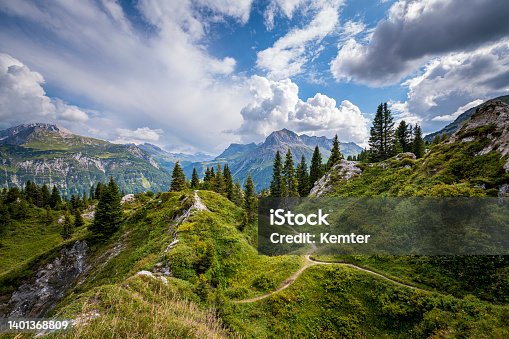 istock Aerial view of the Alps 1401368809