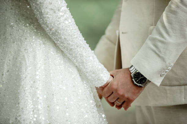 Bride And Groom Holding Hands , Trust , Love , Marriage