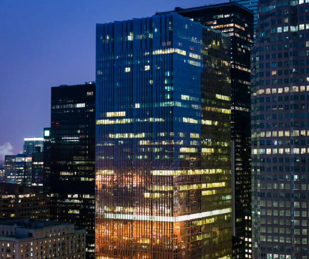istock Modern finance offices at dusk 1401372761