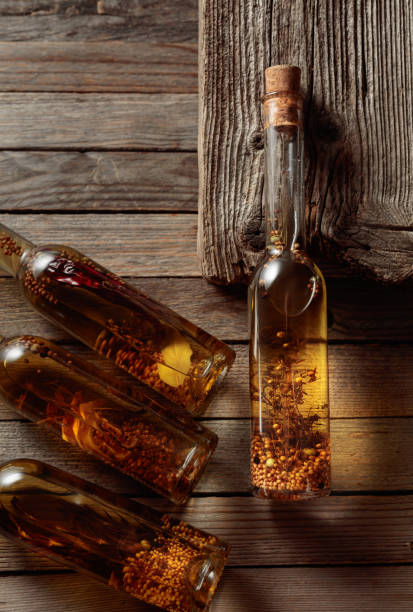 istock Homemade olive oil with herbs and spices. 1401373441