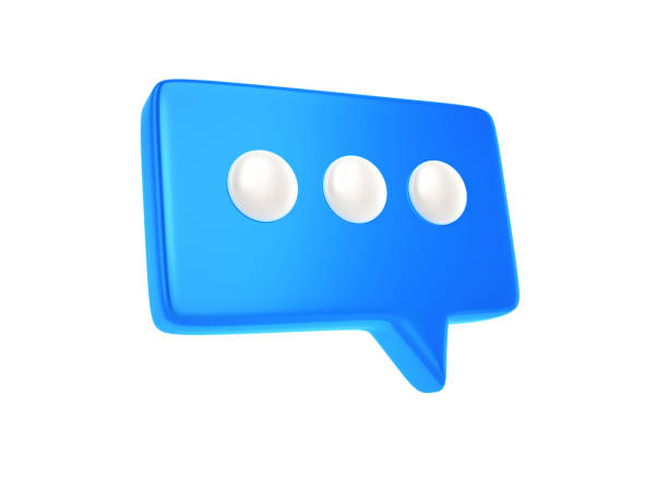 istock Social Media Chat blue icon 1401375839