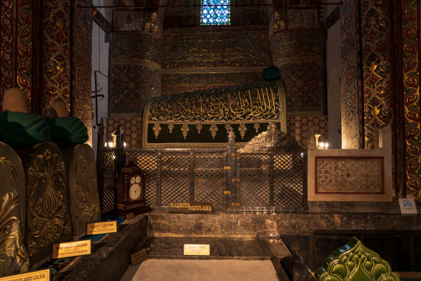 Konya, Turkey- May 13, 2022: Mevlana Mausoleum Konya Turkey