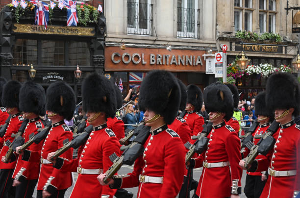 крутая британия - queen jubilee crowd london england стоковые фото и изображения