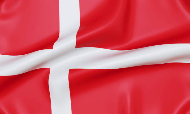 istock Flag of Denmark, 3d rendering. 1401383144