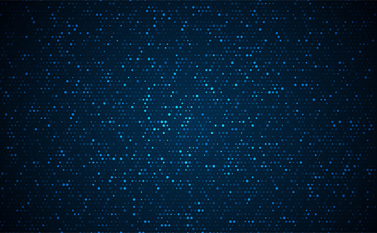 Digital technology background. Digital data circle blue pattern pixel background