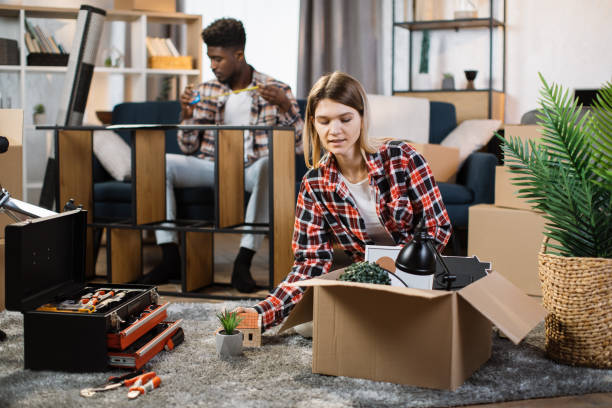 istock Multicultural couple making renovation at home 1401383228
