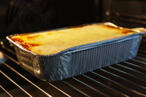 istock Italian lasagne casserole is in the oven. 1401385839