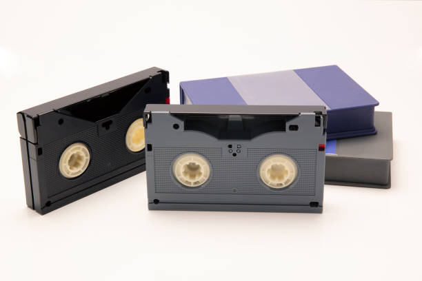 istock old videocassette cartridges on white background 1401388366