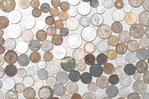 istock Old coins all over the world 1401390419