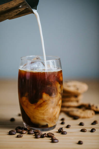 istock Iced latte on wooden table 1401392726