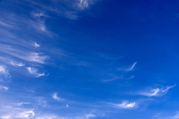 istock Evening sunset sky with blue and yellow clouds 1401395297