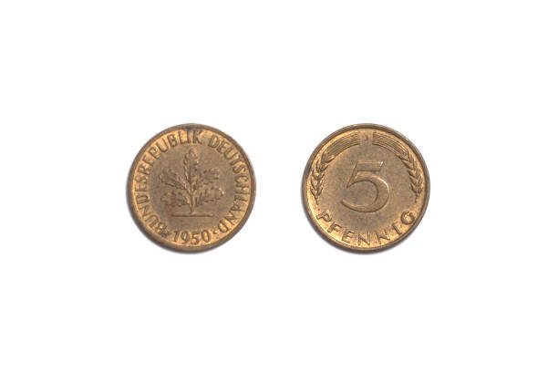 istock old coin, 5 Germany Pfennig 1401397100