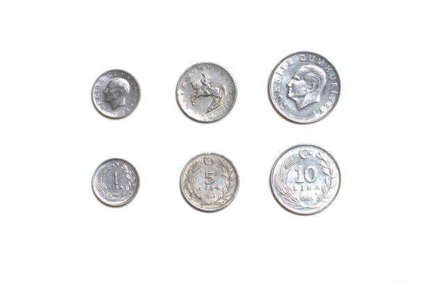 istock old coin, Group of Turkish lira 1401397269