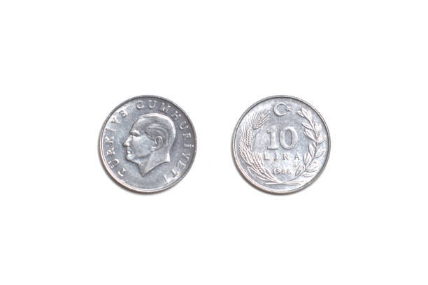 istock old coin, Turkish Lira 10 1401397356