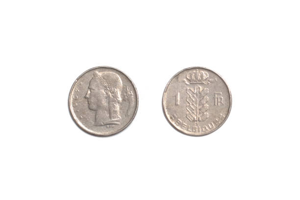 istock old coin,Belgium 1 Franc 1401398162