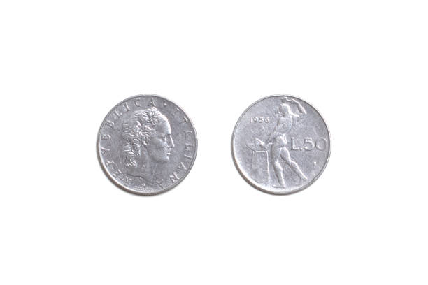 istock old coin, italy 50 Lire 1401398554