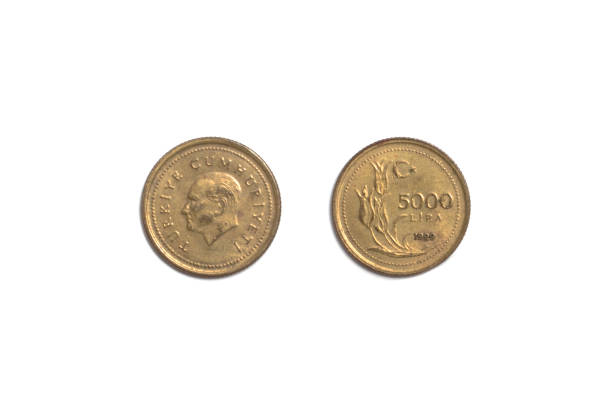 istock old coin, Turkish Lira 5000 1401398754