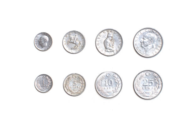 istock old coin, Group of Turkish lira 1401399068